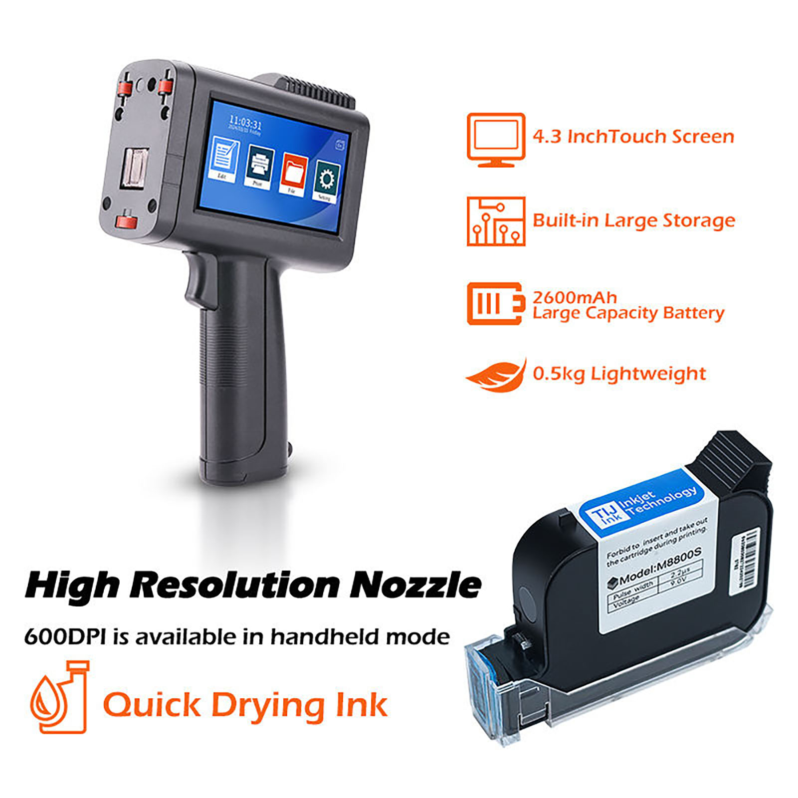 Impresora de inyección de tint - Barcode Printer reseña y precio